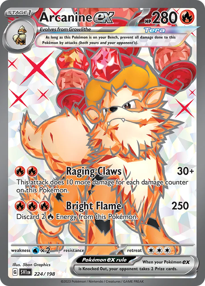 Arcanine ex, Scarlet & Violet 224/198