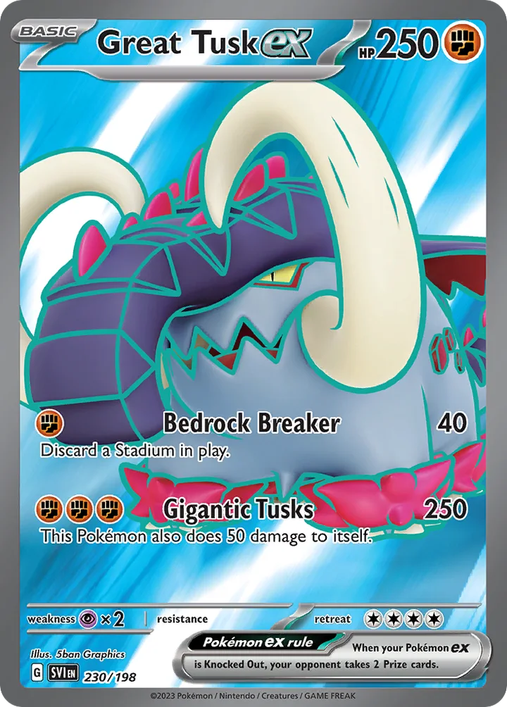 Great Tusk ex, Scarlet & Violet 230/198