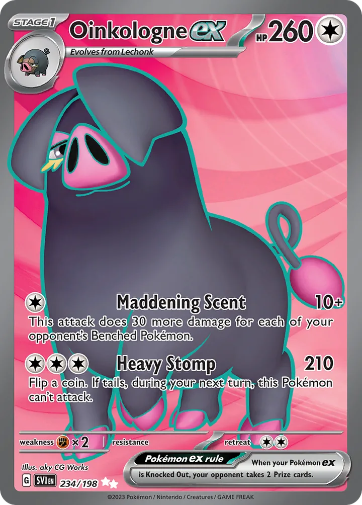 Oinkologne ex, Scarlet & Violet 234/198
