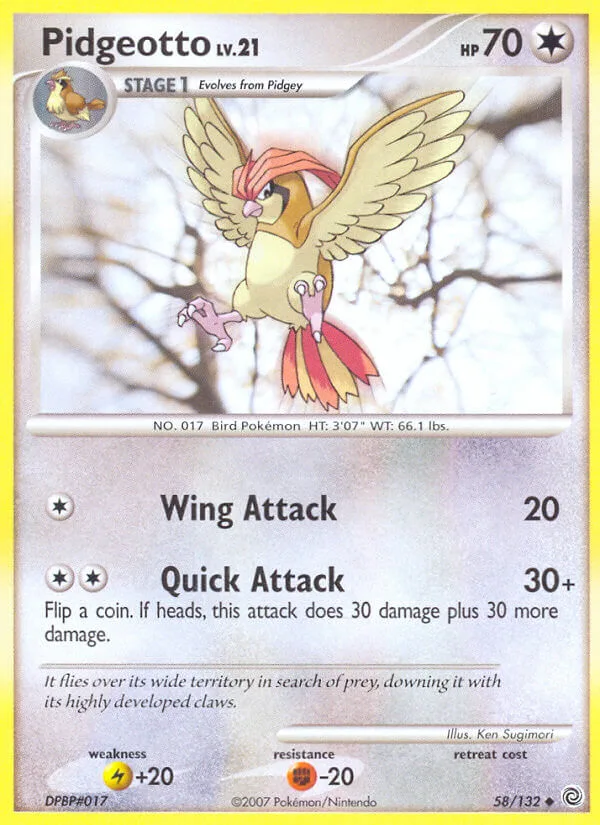 Pidgeotto, Secret Wonders 58/132