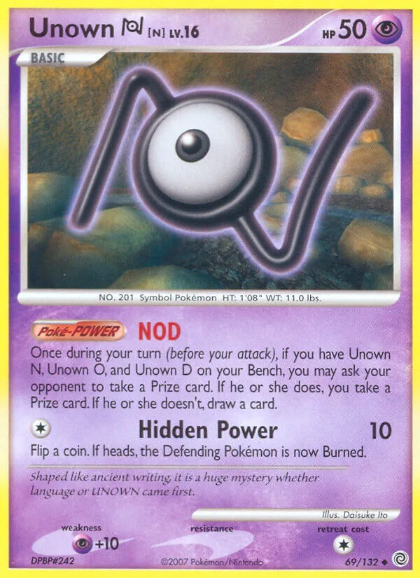 Unown N, Secret Wonders 69/132