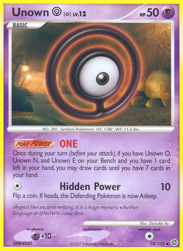 Unown O, Secret Wonders 70/132