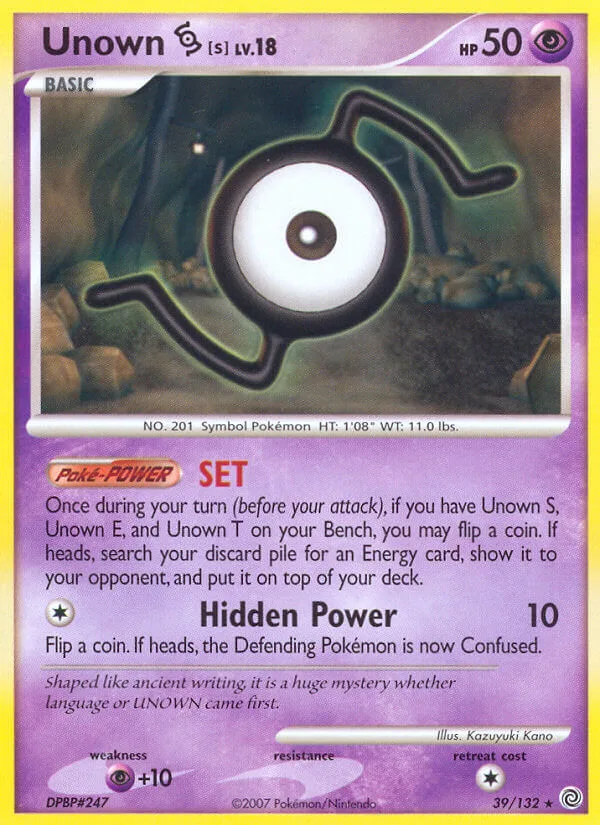 Unown S, Secret Wonders 39/132