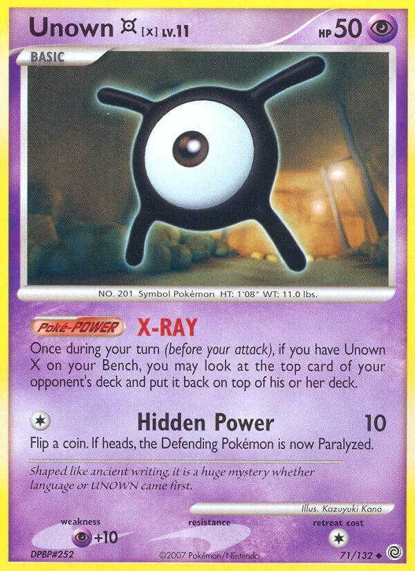 Unown X, Secret Wonders 71/132
