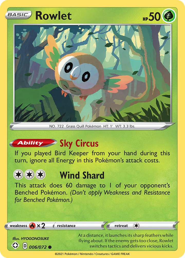 Rowlet, Shining Fates 006/072