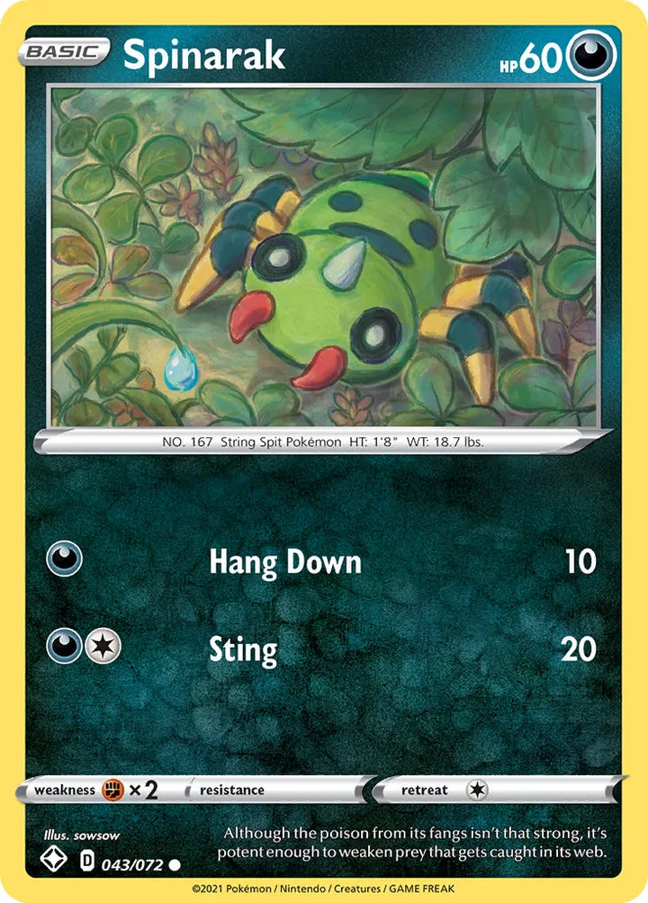Spinarak, Shining Fates 043/072