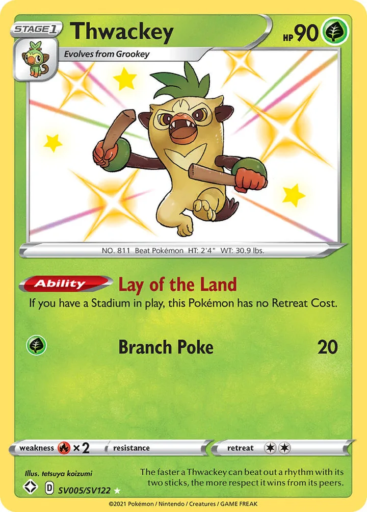 Thwackey, Shining Fates SV005/SV122