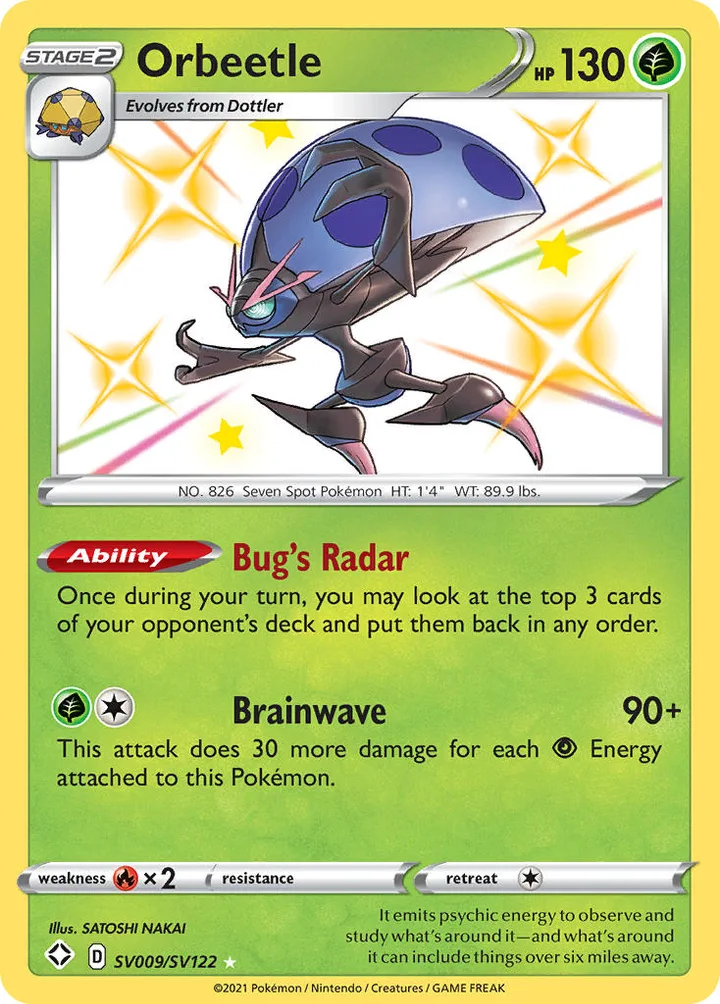 Orbeetle, Shining Fates SV009/SV122