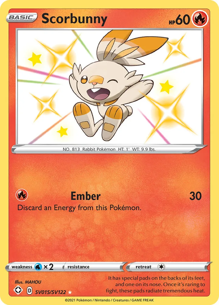 Scorbunny, Shining Fates SV015/SV122