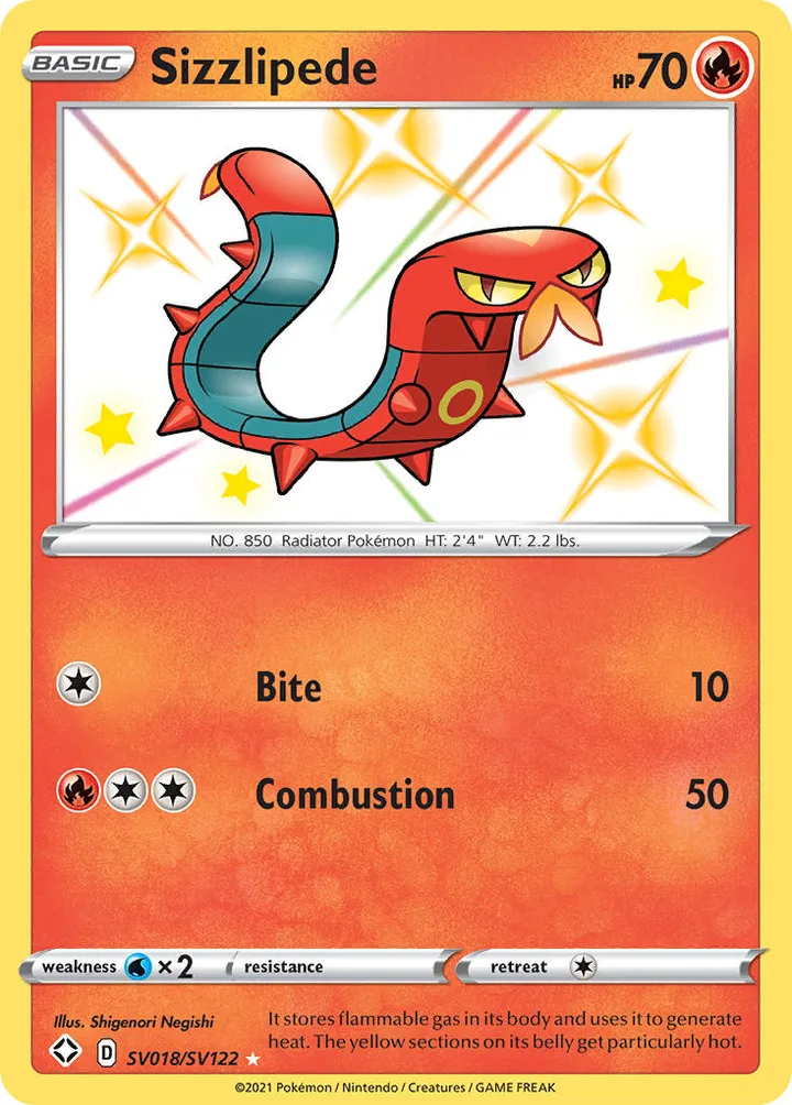 Sizzlipede, Shining Fates SV018/SV122