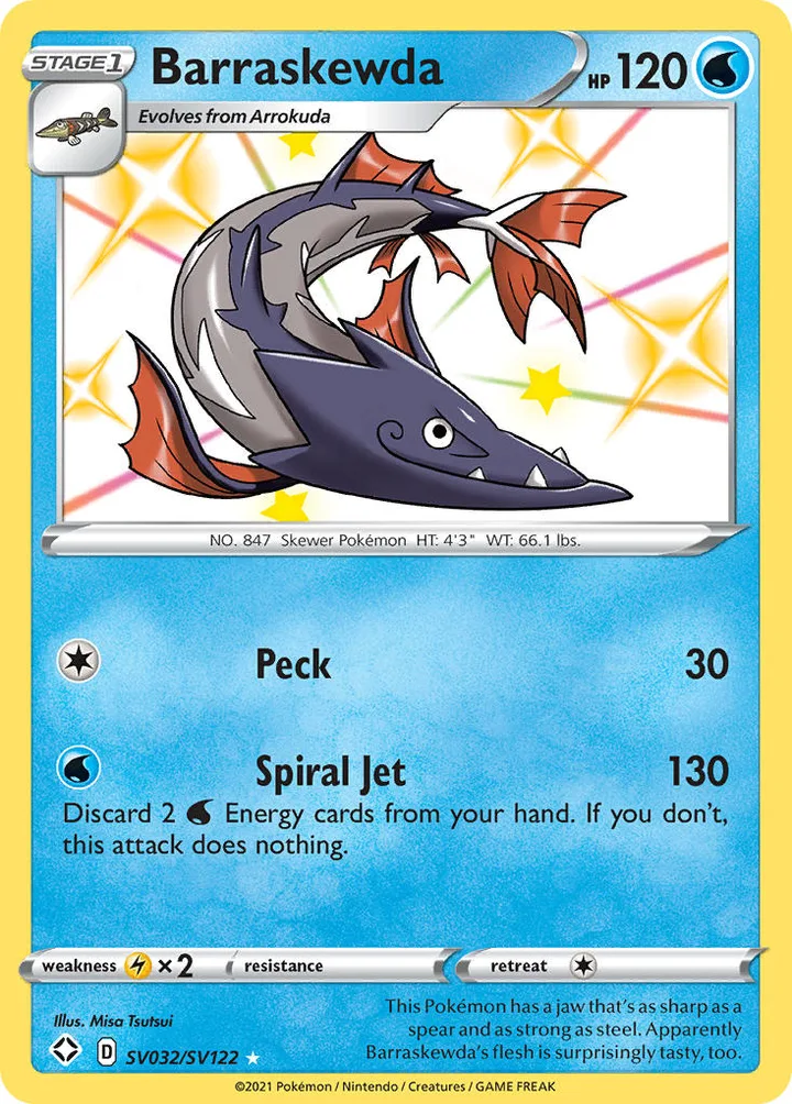 Barraskewda, Shining Fates SV032/SV122