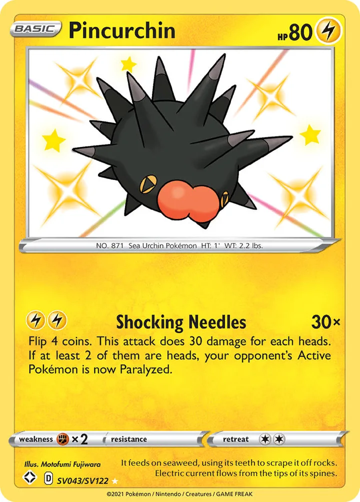 Pincurchin, Shining Fates SV043/SV122