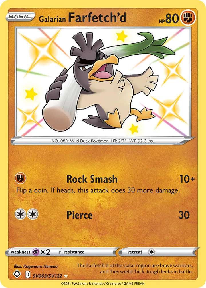 Galarian Farfetch’d, Shining Fates SV063/SV122