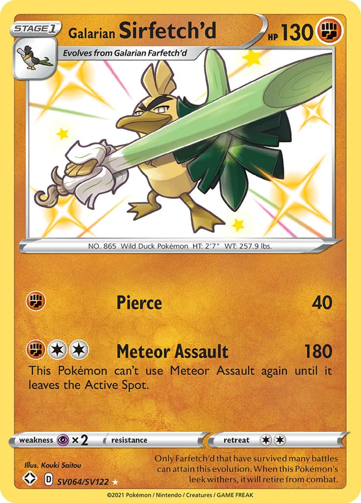 Galarian Sirfetch’d, Shining Fates SV064/SV122
