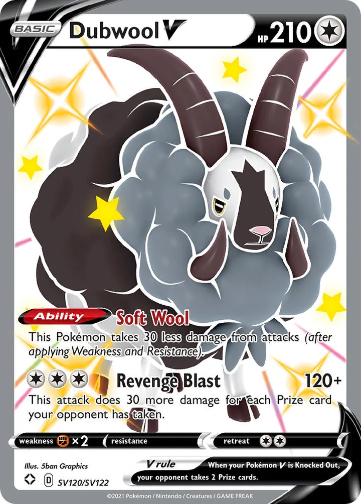 Dubwool V, Shining Fates SV120/SV122