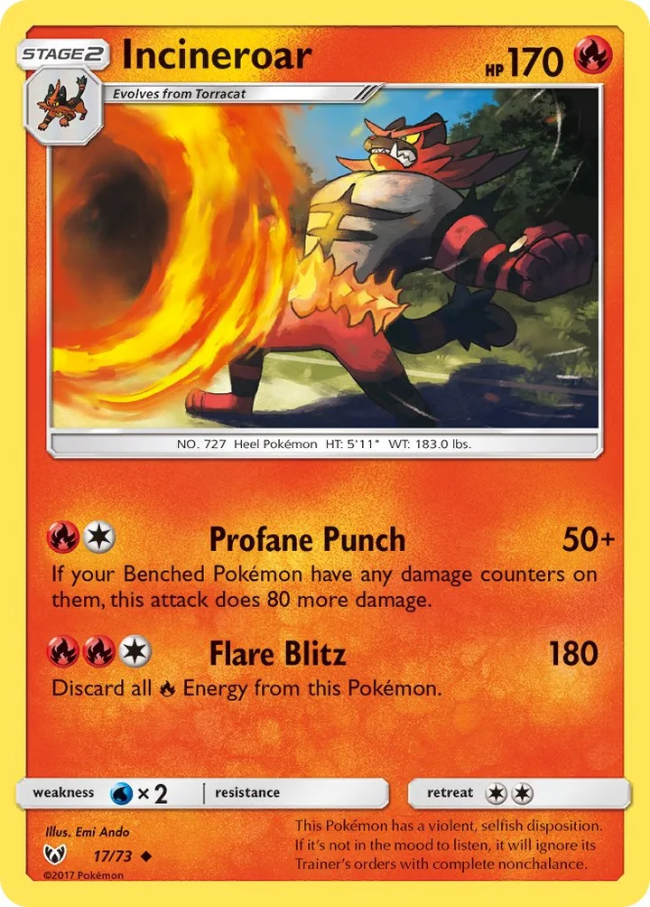 Incineroar, Shining Legends 17/73