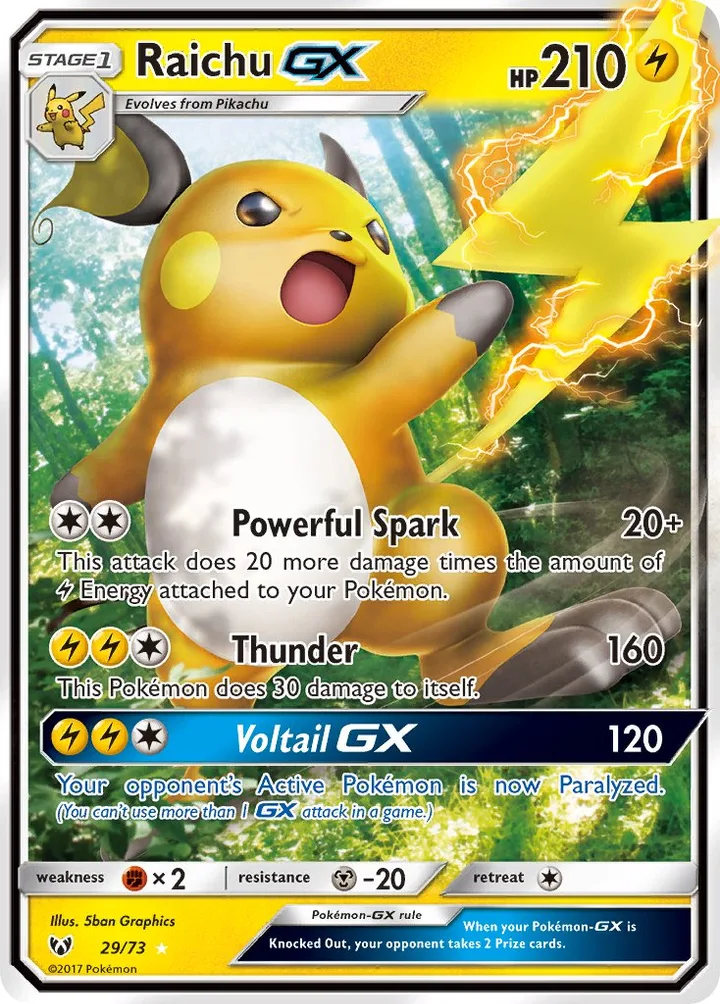 Raichu-GX, Shining Legends 29/73