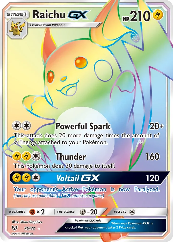 Raichu-GX, Shining Legends 75/73