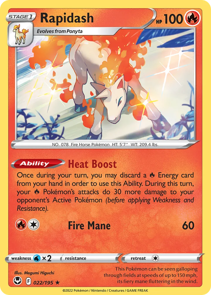 Rapidash, Silver Tempest 022/195