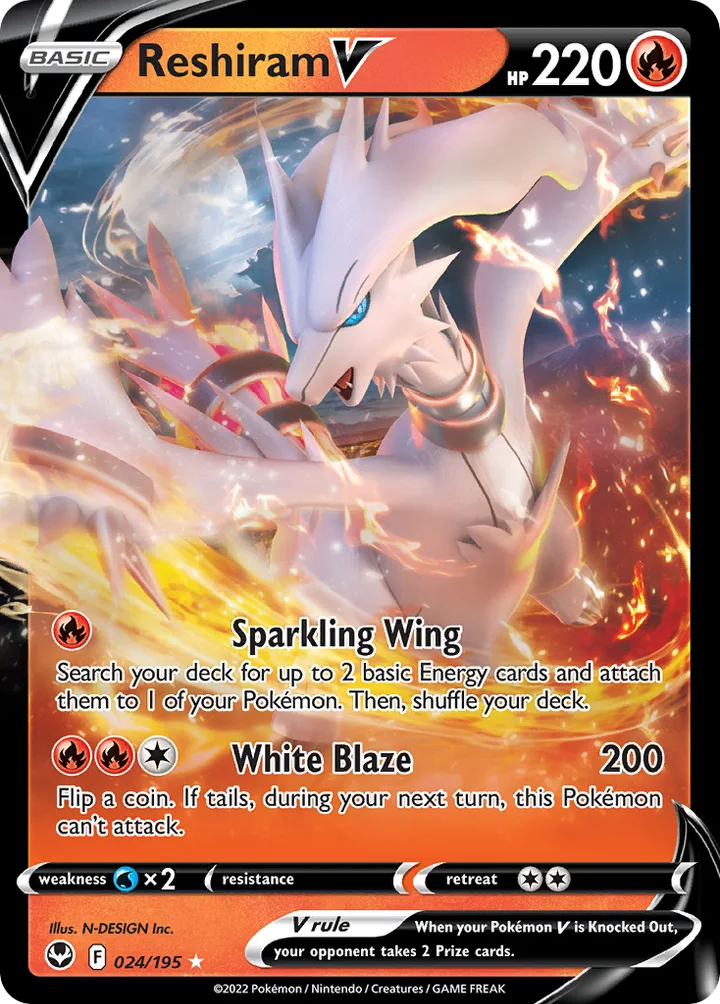 Reshiram V, Silver Tempest 024/195