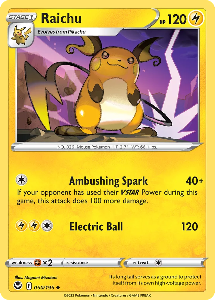 Raichu, Silver Tempest 050/195