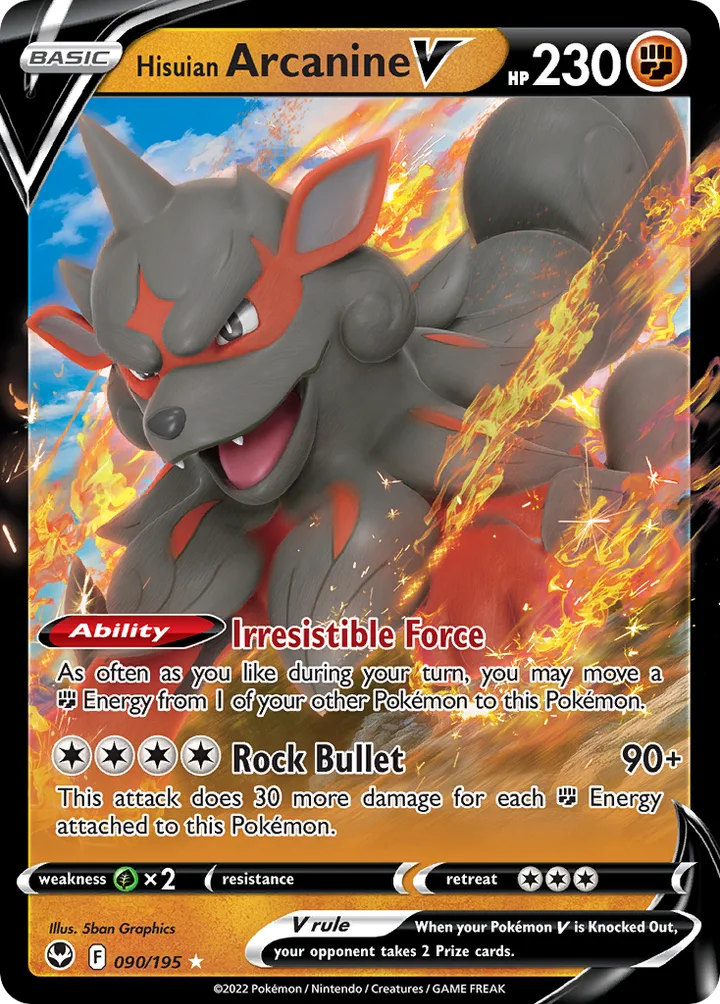Hisuian Arcanine V, Silver Tempest 090/195