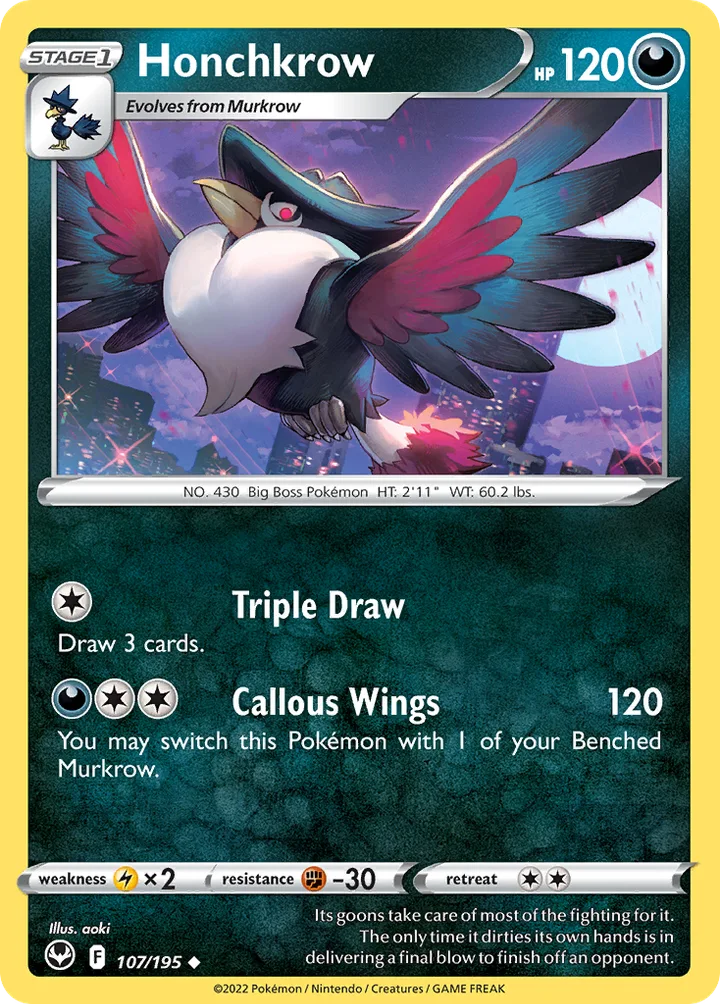 Honchkrow, Silver Tempest 107/195
