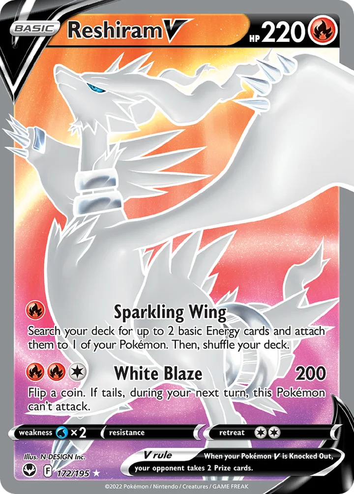 Reshiram V, Silver Tempest 172/195
