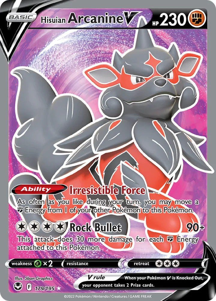 Hisuian Arcanine V, Silver Tempest 179/195