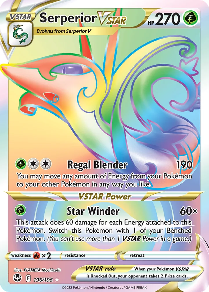 Serperior VSTAR, Silver Tempest 196/195