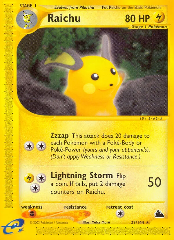 Raichu, Skyridge 27/144