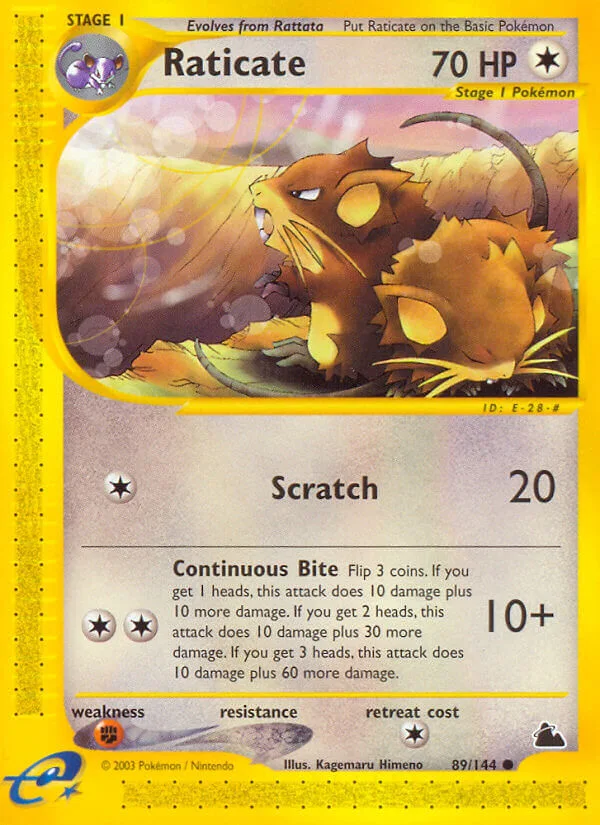 Raticate, Skyridge 89/144