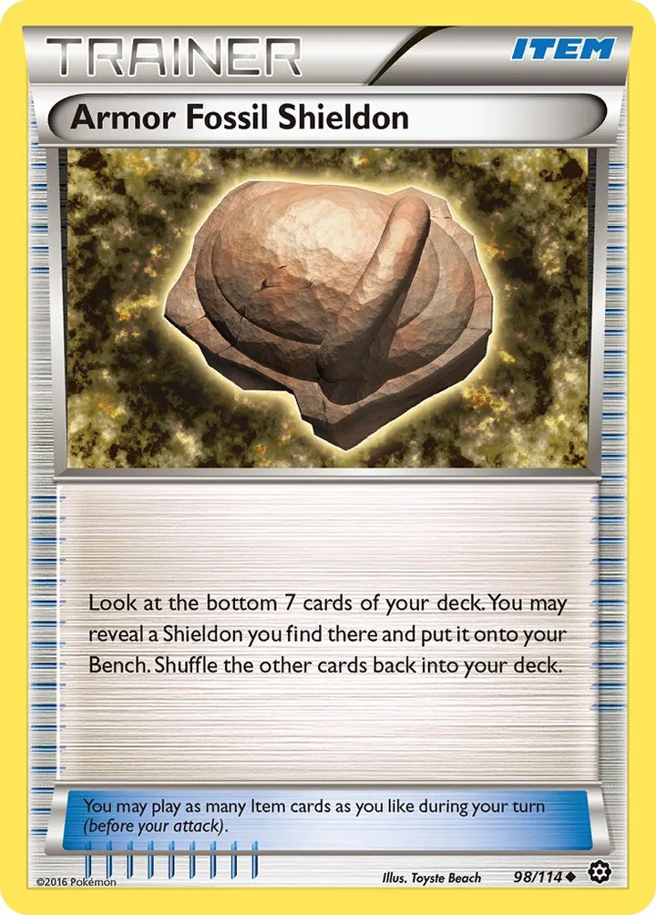 Armor Fossil Shieldon, Steam Siege 98/114