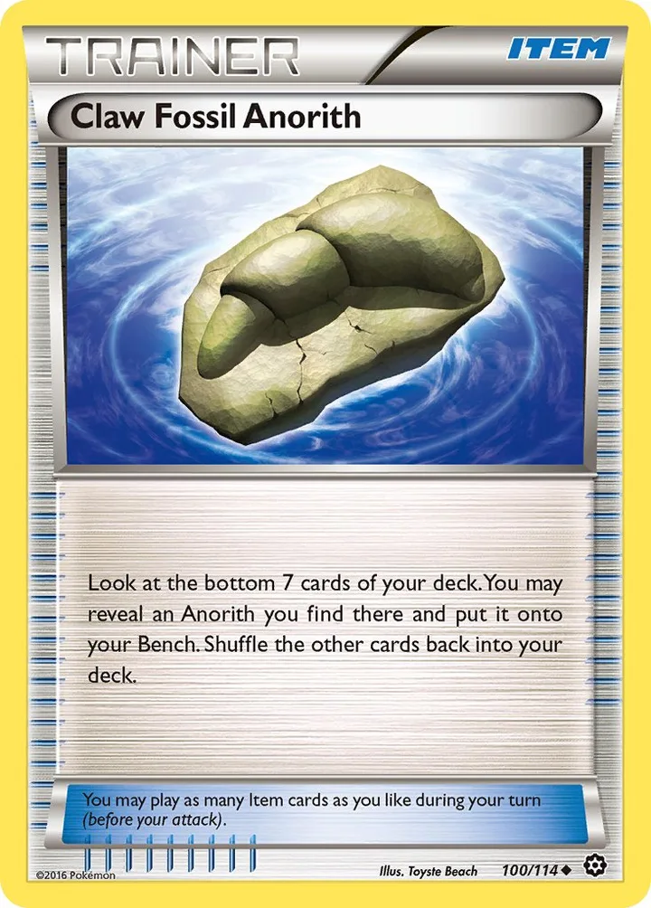 Claw Fossil Anorith, Steam Siege 100/114