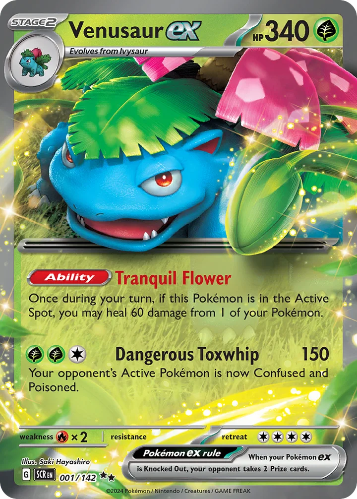 Venusaur ex, Stellar Crown 001/142
