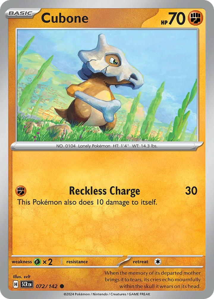 Cubone, Stellar Crown 072/142