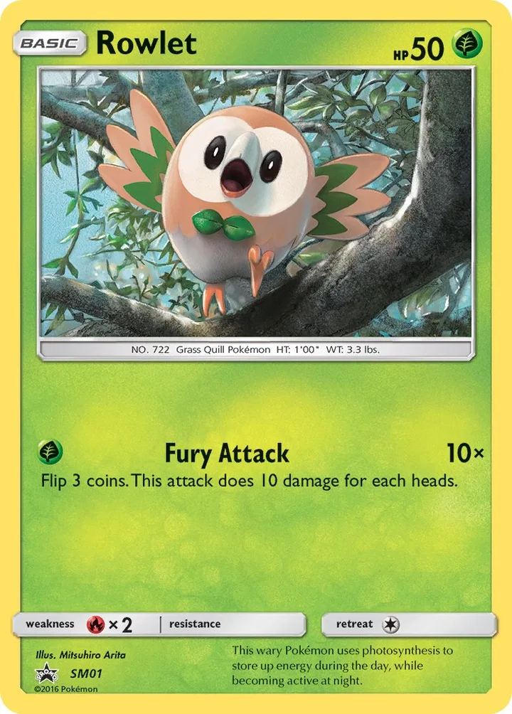Rowlet, Sun & Moon Promos SM01
