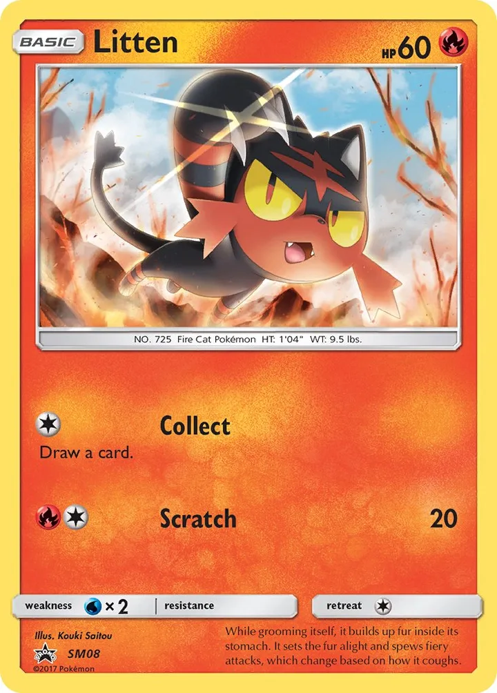Litten, Sun & Moon Promos SM08