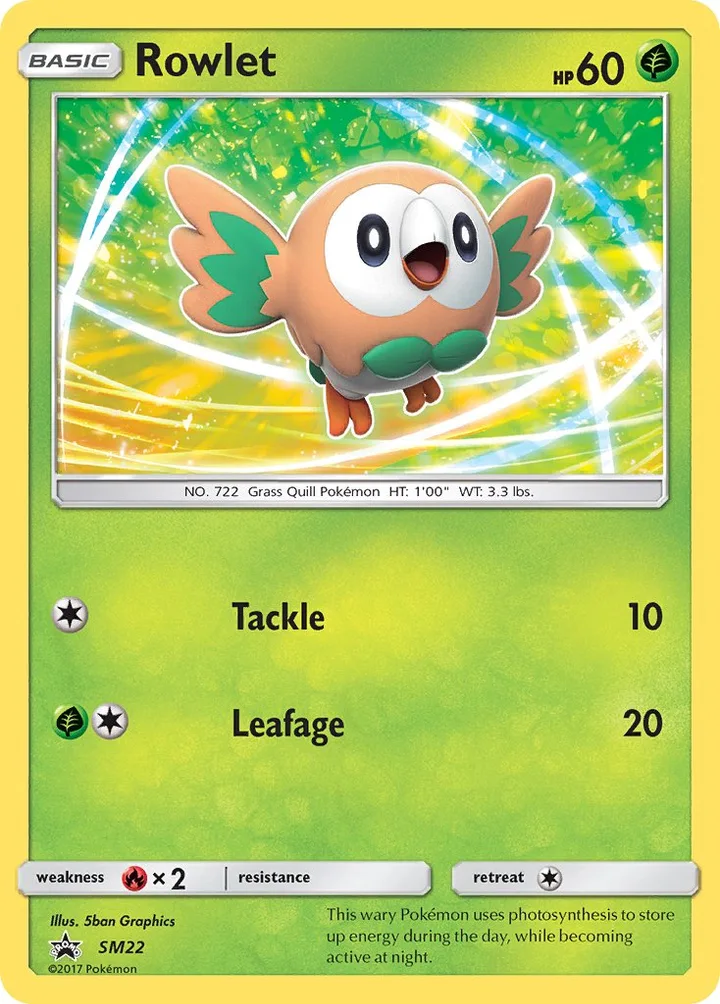 Rowlet, Sun & Moon Promos SM22