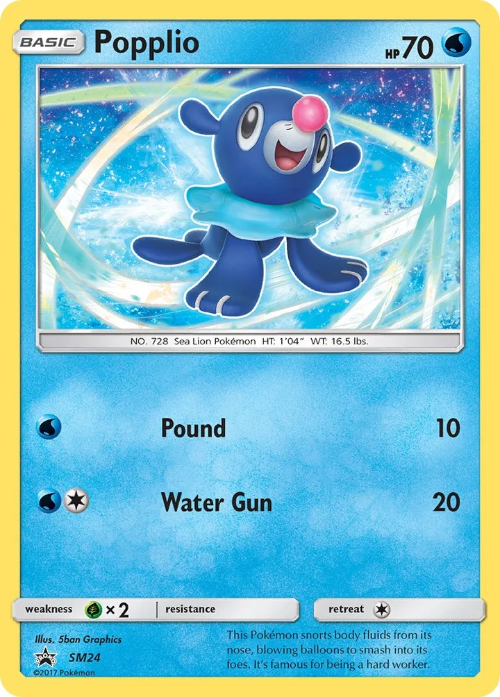Popplio, Sun & Moon Promos SM24
