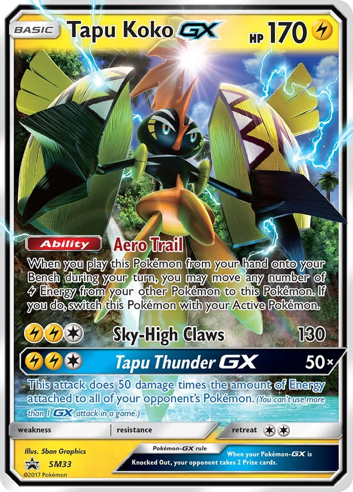 Tapu Koko-GX, Sun & Moon Promos SM33
