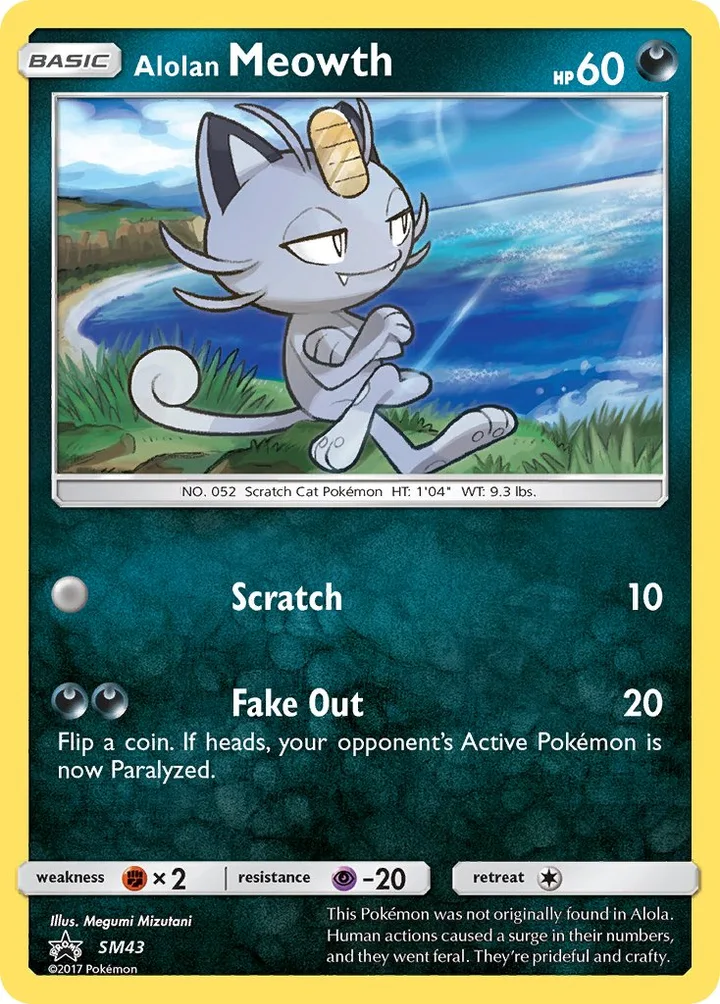 Alolan Meowth, Sun & Moon Promos SM43