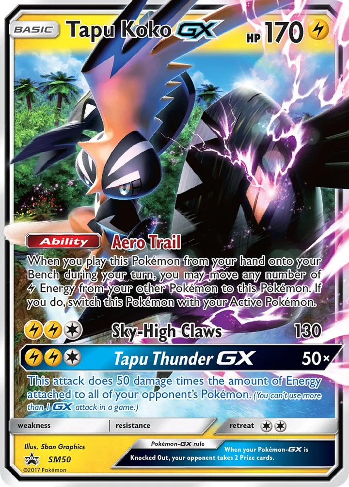 Tapu Koko-GX, Sun & Moon Promos SM50