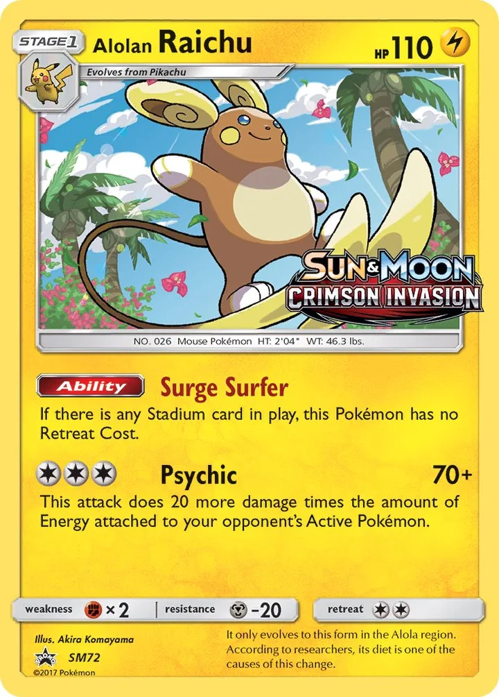 Alolan Raichu, Sun & Moon Promos SM72