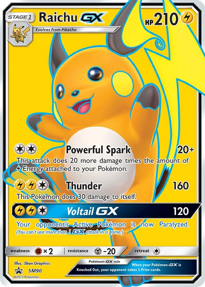 Raichu-GX, Sun & Moon Promos SM90