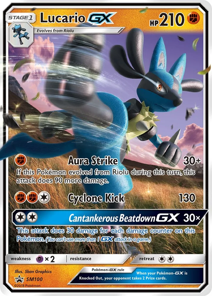 Lucario-GX, Sun & Moon Promos SM100