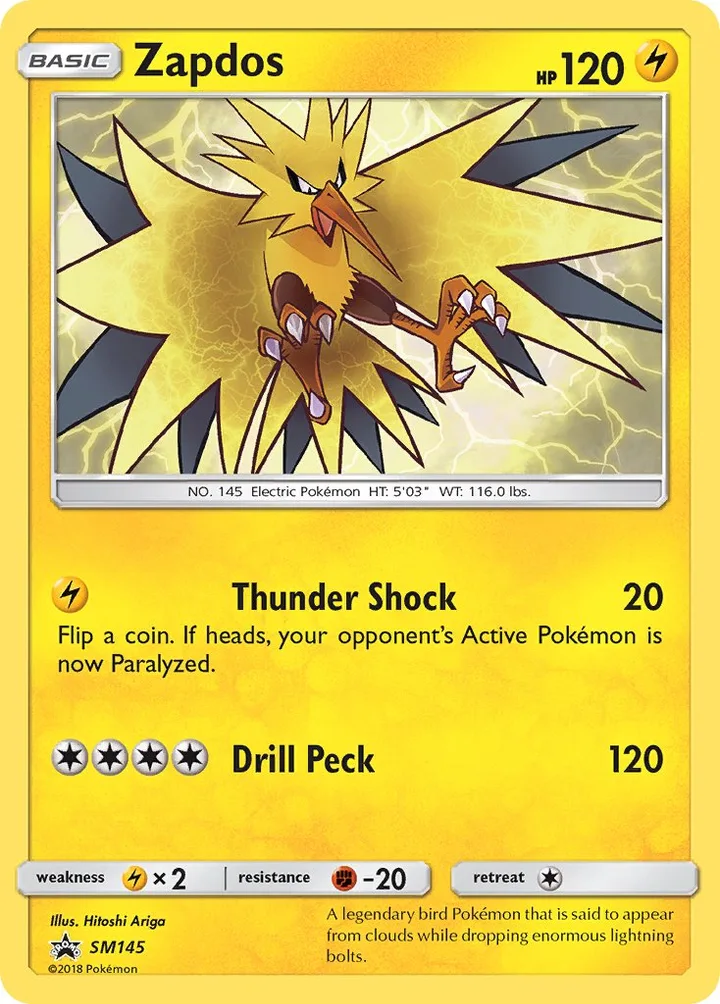Zapdos, Sun & Moon Promos SM145