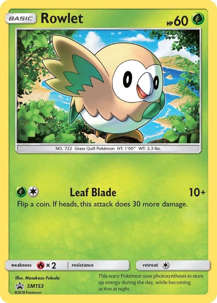 Rowlet, Sun & Moon Promos SM153