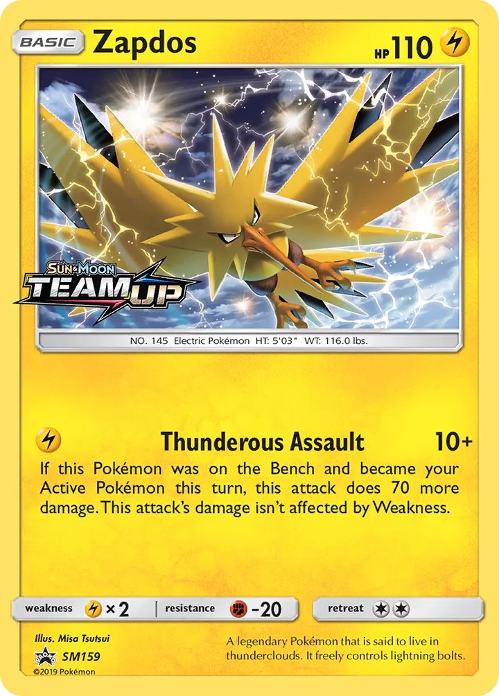 Zapdos, Sun & Moon Promos SM159