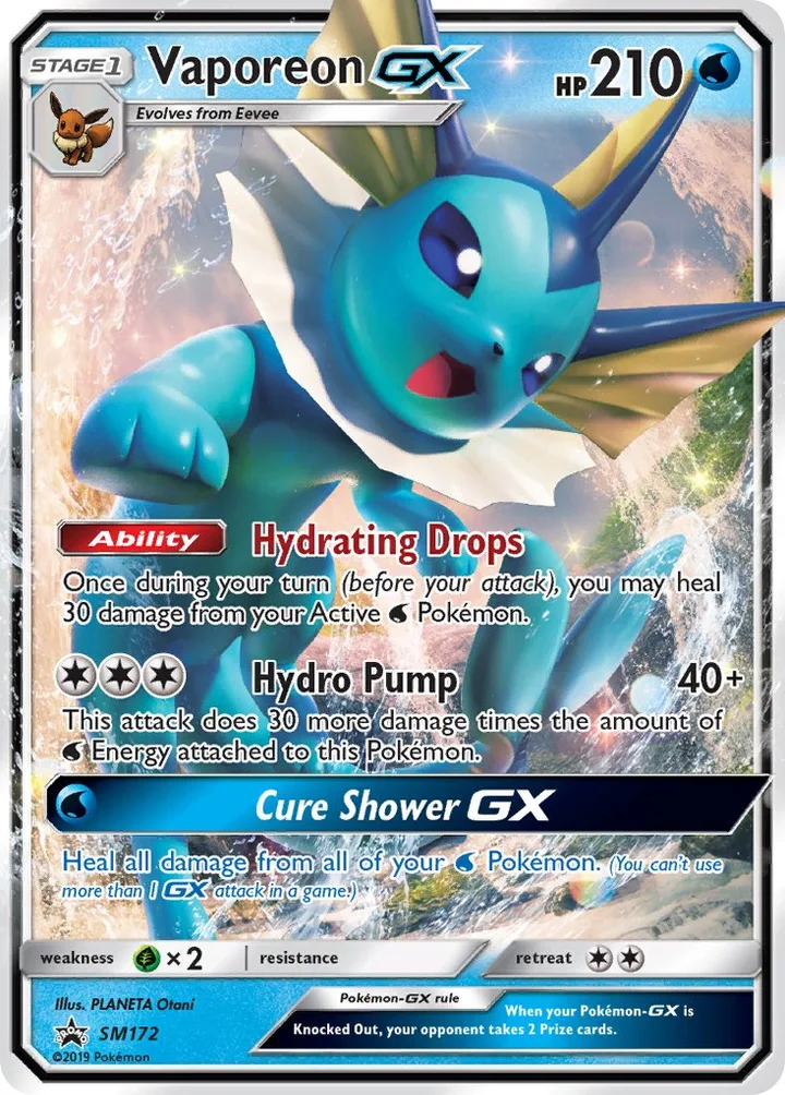 Vaporeon-GX, Sun & Moon Promos SM172